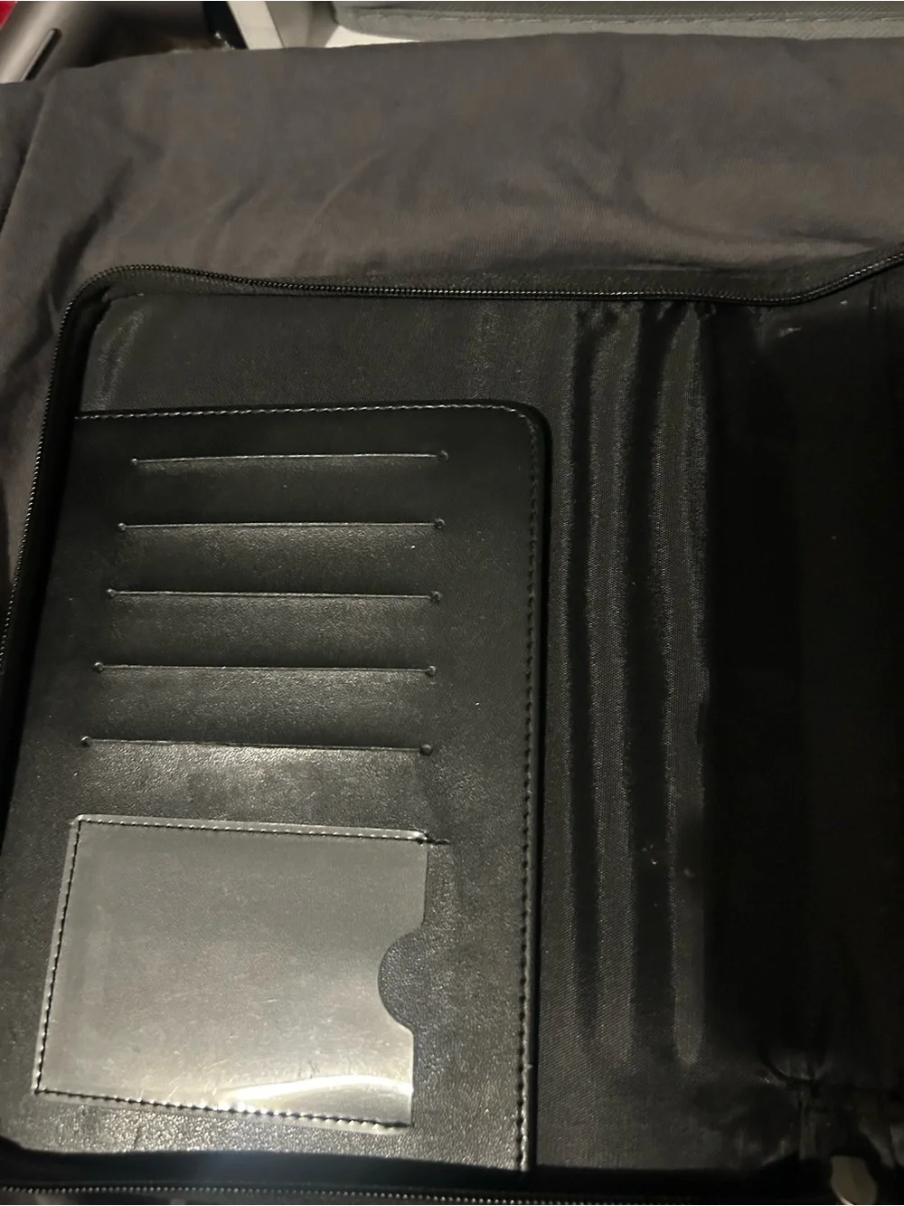 At-a-glance brown zippered